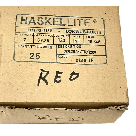 Vintage 90s Replacement Christmas Light bulbs RED New in Box - Picture 4 of 7